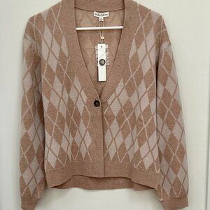 For Love & Lemons Cassidy Argyle Cardigan Size M